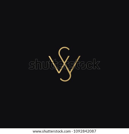 Modern creative connected elegant WS SW W S artistic black and golden color initial based letter icon logo.