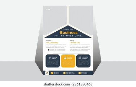 Modern And Creative Construction Flyer design. Vector template.