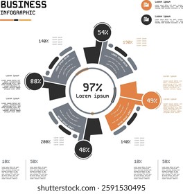 Modern creative contemporary infographic template