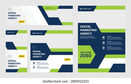 modern creative corporate brochure design background template and social media post banner story vector illustration