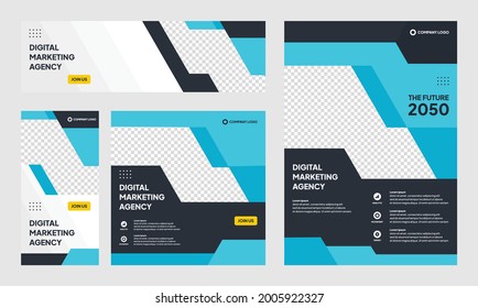 plantilla de fondo de diseño de folletos creativos modernos y portada de medios sociales ilustración vectorial de la historia de banner
