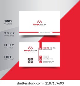 Modern and creative corporate business card and name card, horizontal simple and clean vector design, rectangle layout and Clean Business Card Template