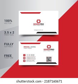Modern and creative corporate business card and name card, horizontal simple and clean vector design, rectangle layout and Clean Business Card Template