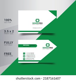 Modern and creative corporate business card and name card, horizontal simple and clean vector design, rectangle layout and Clean Business Card Template