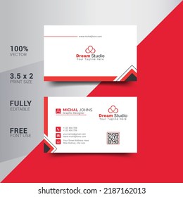 Modern and creative corporate business card and name card, horizontal simple and clean vector design, rectangle layout and Clean Business Card Template