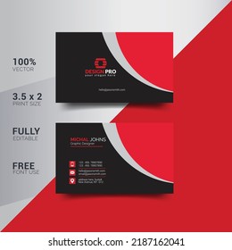 Modern and creative corporate business card and name card, horizontal simple and clean vector design, rectangle layout and Clean Business Card Template