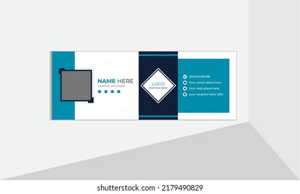 Modern Creative Corporate Business email signature Creative template or email footer