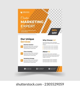 Modern and creative Corporate business flyer template design.	