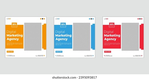 Modern Creative Corporate Business marketing agency promotion social media post template. business web banner design template. Suitable for social media post