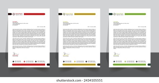 Modern creative Corporate business Pad design template, professional Letterhead pad vector