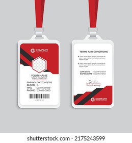 Modern and creative corporate company employee id card template