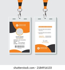 Modern and creative corporate company employee id card template