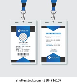 Modern and creative corporate company employee id card template