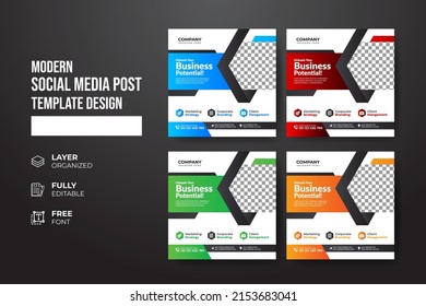 Modern and creative Corporate company promotion social media post template