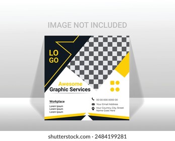 Plantilla moderna de diseño de publicaciones de medios sociales con gráficos Corporativas y creativos