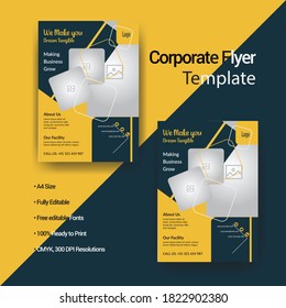Modern & Creative Corporate Flyer Template, flyer suitable for Corporate business industry.