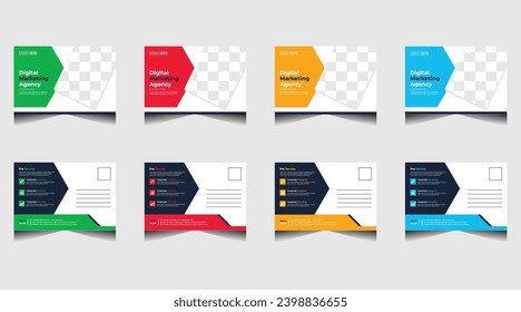 Modern Creative Corporate Post Card Template, Vector Template for Opening Invitation Editable, Professional Business Postcard Design, Event Card Design, Invitation Design, Direct Mail EDDM Template