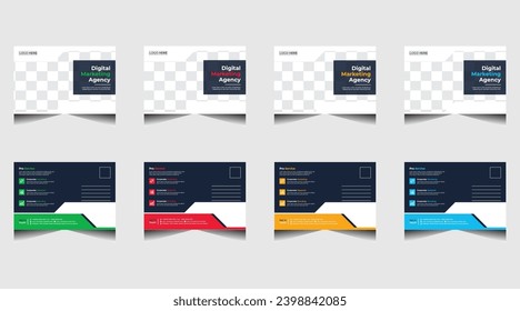 Modern Creative Corporate Post Card Template, Vector Template for Opening Invitation Editable, Professional Business Postcard Design, Event Card Design, Invitation Design, Direct Mail EDDM Template