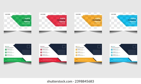 Modern Creative Corporate Post Card Template, Vector Template for Opening Invitation Editable, Professional Business Postcard Design, Event Card Design, Invitation Design, Direct Mail EDDM Templat