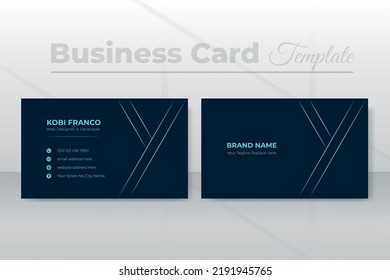 Modern creative corporate professional business card design template