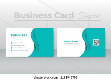 Modern creative corporate professional business card design template