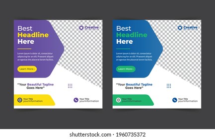 Modern And Creative Corporate Promotional Square Banner Design