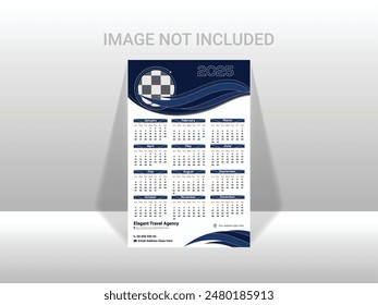 Diseño Corporativa creativo moderno del calendario de la pared