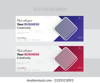 Modern and creative cover design template.
