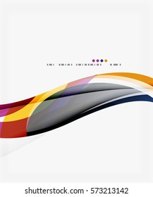 Modern creative curve background with copy space. Vector template background for workflow layout, diagram, number options or web design