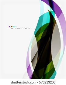 Modern creative curve background with copy space. Vector template background for workflow layout, diagram, number options or web design