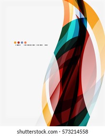 Modern creative curve background with copy space. Vector template background for workflow layout, diagram, number options or web design