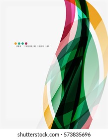 Modern creative curve background with copy space. Vector template background for workflow layout, diagram, number options or web design