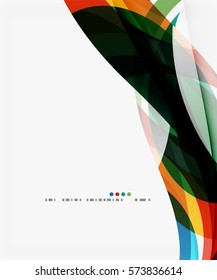 Modern creative curve background with copy space. Vector template background for workflow layout, diagram, number options or web design