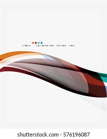 Modern creative curve background with copy space. Vector template background for workflow layout, diagram, number options or web design