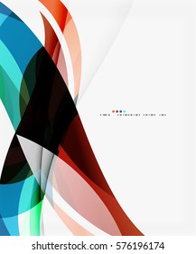 Modern creative curve background with copy space. Vector template background for workflow layout, diagram, number options or web design