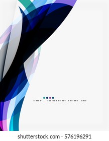 Modern creative curve background with copy space. Vector template background for workflow layout, diagram, number options or web design