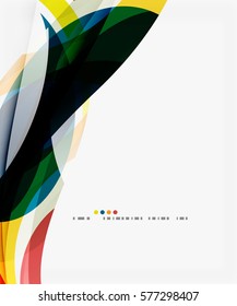 Modern creative curve background with copy space. Vector template background for workflow layout, diagram, number options or web design