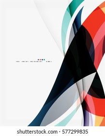 Modern creative curve background with copy space. Vector template background for workflow layout, diagram, number options or web design