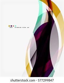 Modern creative curve background with copy space. Vector template background for workflow layout, diagram, number options or web design
