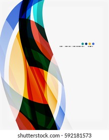 Fondo de curva creativo moderno con espacio de copia. Fondo de plantilla de vector para diseño de flujo de trabajo, diagrama, opciones de número o diseño web