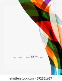 Modern creative curve background with copy space. Vector template background for workflow layout, diagram, number options or web design