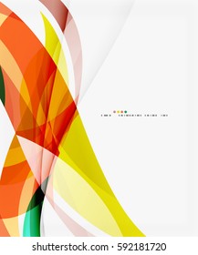 Modern creative curve background with copy space. Vector template background for workflow layout, diagram, number options or web design