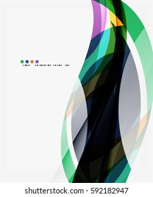 Modern creative curve background with copy space. Vector template background for workflow layout, diagram, number options or web design