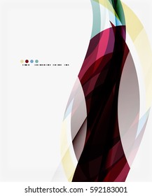 Modern creative curve background with copy space. Vector template background for workflow layout, diagram, number options or web design