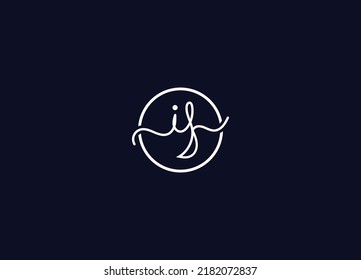 Diseño y plantilla de logotipo de tipografía personalizada de IF creativa moderna. Las iniciales del icono IF se basan en Monograma y Letras en vector.