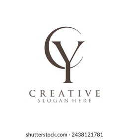 Modern Creative CY Logo Design. icon initial Based Monogram and Letters in Luxury vector