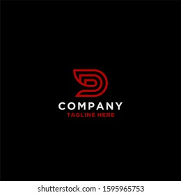 Modern creative D, DD, DP logo initial vector logo template.