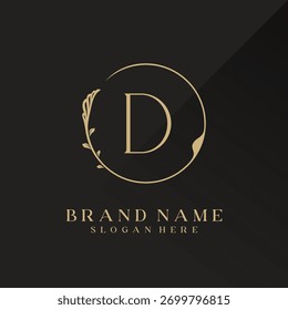 Modern Creative D Logo Design. initial icon Based Monogram and Letters in Luxury vector