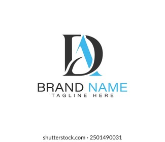 Modern and creative da, ad letter logo concept. Elegant and minimal vector logo emblem. 