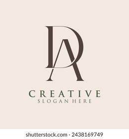 Modern Creative DA Logo Design. icon initial Based Monogram and Letters in Luxury vector